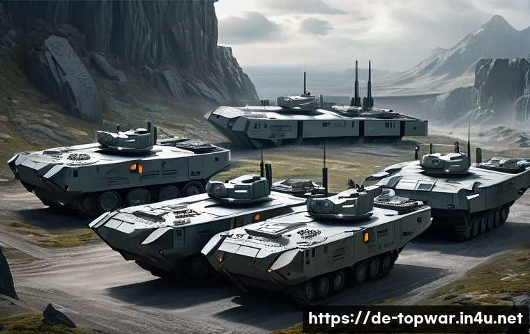 top war 적 진영 분석법 - A highly detailed strategic military base layout in a futuristic setting, showcasing a strong defens...