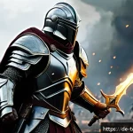 top war 필수 영웅 리스트 - A dynamic fantasy battle scene featuring a versatile allrounder hero clad in intricately designed ar...